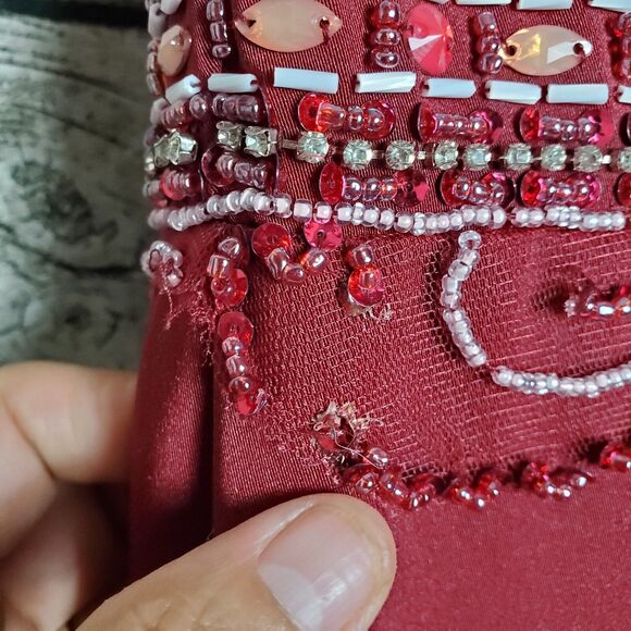 BICICI & COTY  Burgundy formal gown Size Large - Picture 2 of 13